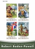 Djibouti 2016, Scout, Indian, 4val In BF IMPERFORATED - Indiens D'Amérique