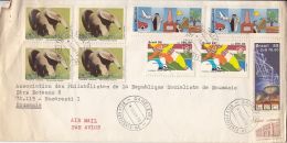 6119FM- TAMANDUA, INDUSTRY, SOCCER, TELECOMMUNICATIONS, STAMPS ON COVER, 1989, BRAZIL - Covers & Documents