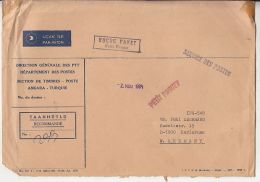 6132FM- PREPAID REGISTERED COVER SENT FROM ANKARA TO KARLSRUME, DOUANE, CUSTOM DUTY, 1984, TURKEY - Covers & Documents