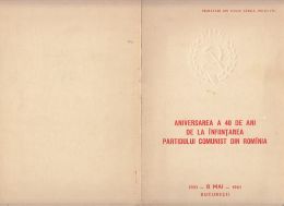 6141FM- ROMANIAN COMMUNIST PARTY ANNIVERSARY, BOOKLET, 1961, ROMANIA - Libretti