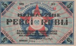 (B0049) LATVIA, 1919. 5 Rubli. P-R3. AUNC (AU) - Letonia