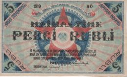 (B0034) LATVIA, 1919. 5 Rubli. P-R3. AUNC (AU) - Lettonie