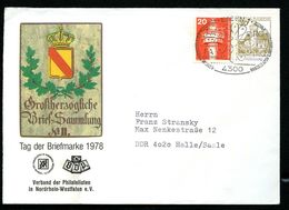 Bund PU108 C1/016a Privat-Umschlag TAG DER BRIEFMARKE LV NRW Sost. Essen 1978 - Enveloppes Privées - Oblitérées