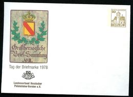 Bund PU108 C1/019a Privat-Umschlag TAG DER BRIEFMARKE LV Hessen 1978 - Privatumschläge - Ungebraucht