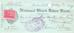 USA Check - National Black River Bank, No 8656 - 3.07.1899 - Schecks  Und Reiseschecks