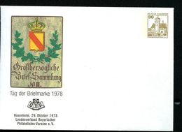 Bund PU108 C1/023a Privat-Umschlag TAG DER BRIEFMARKE LV Bayern 1978 - Privatumschläge - Ungebraucht