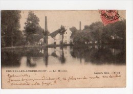 Belgium  Brussels Anderlecht Le Moulin Windmill Perfin Carte Postale Vintage Original Postcard Cpa Ak (W4_535) - Anderlecht