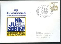 Bund PU108 D2/013 Privat-Umschlag NAJUBRIA LEVERKUSEN Sost. Berlin Jugendtreffen 1978 - Enveloppes Privées - Oblitérées