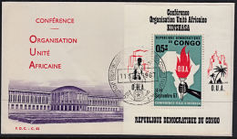 Ca5009 CONGO (Kinshasa) 1967, SG 637 4th African Unity Organisation Conference (OAU OUA)  FDC - FDC