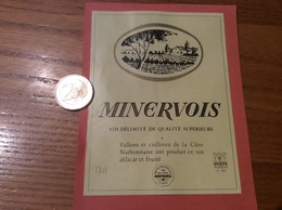 Etiquette Vin «MINERVOIS - LES CAVES MONTMIREL PLOUGASTEL-DAOULAS (29) » - Languedoc-Roussillon