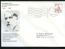 Bund PU250 B1/008-8 Privat-Umschlag ARTHUR SCHNITZLER Arzt Schriftsteller München 1983 - Privatumschläge - Gebraucht