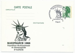 Entier Repiqué - 1,90 Liberté - Exposition Multinationale De Maximaphilie - PARIS - 1986 - Postales  Transplantadas (antes 1995)