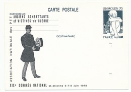 Entier Repiqué - 0,60 Juvarouen - Anciens Combattants PTT - St Etienne 1978 (Entier Neuf) - Postales  Transplantadas (antes 1995)