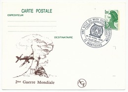 Entier Repiqué - 1,80 Liberté - Cachet "Une Ville Du Midi Sous L'occupation" - MARTIGUES - 1986 - Cartes Postales Repiquages (avant 1995)