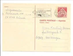 Berlin.P75 Antwortteil. Zürich>Haltingen - Postales - Usados