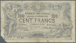 Belgium / Belgien: 100 Francs 1901 P. 64e, Very Rare Issue, Stonger Used, Small Missing Part At Lowe - [ 1] …-1830 : Voor Onafhankelijkheid