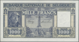 Belgium / Belgien: 1000 Francs 1945 P. 128b, In Condition: AUNC. - [ 1] …-1830 : Before Independence