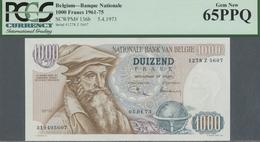 Belgium / Belgien: 1000 Francs 1973, P.136b In Perfect Condition, PCGS Graded 65 Gem New PPQ - [ 1] …-1830 : Prima Dell'Indipendenza