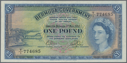 Bermuda: 1 Pound 1957, P.20b, Almost Perfect Condition With A Few Tiny Creases In The Paper. Conditi - Bermude