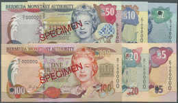 Bermuda: Set Of 6 Specimen Notes Containing 2,5,10,20,50 And 100 Dollars 2000 P. 50s-55s In Conditio - Bermude
