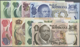 Botswana: Set Of 41 Banknotes Containing P. 1, 7, 8, 9, 14, 18, 20, 21, 24, 25 And 27, Mostly In UNC - Botswana