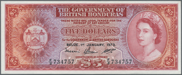 British Honduras: 5 Dollars January 1st 1973, P.30c In Excellent Condition With A Very Soft Vertical - Honduras