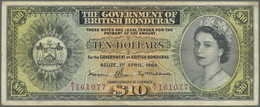 British Honduras: Government Of British Honduras 10 Dollars April 1st 1964, P.31b, Still A Nice Note - Honduras