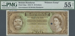 British Honduras: 20 Dollars ND(1952-73) Proof P. 32pe, PMG Graded 55 AUNC NET. - Honduras