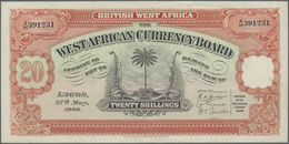 British West Africa: 20 Shillings 1948 P. 8b, Only A Few Very Light Folds In Paper, No Holes, Only A - Autres - Afrique