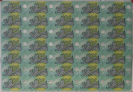 Brunei: Uncut Sheet Of 35 Pcs 5 Dollars 2002 P. 23 In Condition: UNC. (35 Pcs Uncut) - Brunei