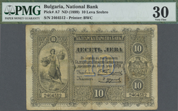 Bulgaria / Bulgarien: 10 Leva Srebro ND(1899) With 7 Digits Serial Number And Signatures: Karadjov & - Bulgaria