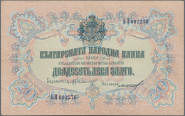 Bulgaria / Bulgarien: 20 Leva Zlato ND(1904) With Black Signatures: Chakalov & Gikov And Double Lett - Bulgaria