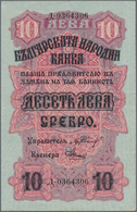 Bulgaria / Bulgarien: 10 Leva Srebro ND(1916) With Signature Chakalov & Venkov, P.17 With Vertical A - Bulgaria