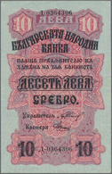 Bulgaria / Bulgarien: 10 Leva Srebro ND(1916) With Signature Chakalov & Venkov, P.17 With Vertical A - Bulgarie