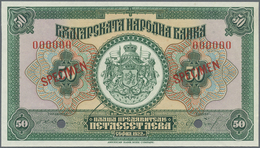 Bulgaria / Bulgarien: 50 Leva 1922 SPECIMEN, P.37s, Almost Perfect Condition With A Few Tiny And Min - Bulgaria