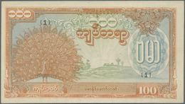 Burma / Myanmar / Birma: Japanese Puppet Satte Of Burma 100 Kyats ND(1944), P.21, Vertically Folded - Myanmar