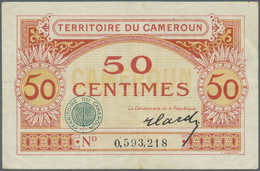 Cameroon / Kamerun: Territoire Du Cameroun 50 Centimes ND(1922), P.4, Highly Rare Note With Several - Cameroun