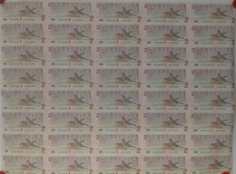 Canada: Uncut Sheet 40 Pcs 2 Dollars 1986 P. 94 In Condition: UNC. (40 Pcs Uncut) - Kanada