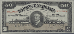 Canada: 50 Dollars / 50 Piastres 1922 Specimen P. S874s Issued By "La Banque Nationale" With Two "Sp - Kanada