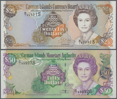 Cayman Islands: Set With 6 Banknotes Comprising 1 Dollar L.1971 P.1, 5 Dollars 2005 P.34, 10 Dollars - Isole Caiman