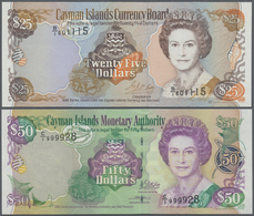 Cayman Islands: Set With 6 Banknotes Comprising 1 Dollar L.1971 P.1, 5 Dollars 2005 P.34, 10 Dollars - Iles Cayman