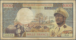Central African Republic / Zentralafrikanische Republik: 1000 Francs BOKASSA ND(1974) P. 2 In Used C - Centraal-Afrikaanse Republiek