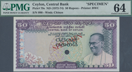 Ceylon: 50 Rupees ND P. 79s, Condition: PMG Graded 64 Choice UNC. - Sri Lanka