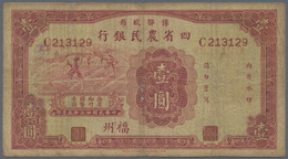 China: Agricultural Bank Of The Four Provinces 1 Yuan 1934 P. A91Ea, Used With Folds And Creases, St - Cina