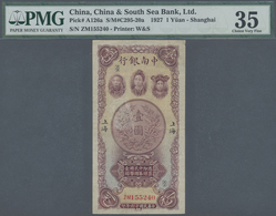 China: China And South Sea Bank 1 Yuan 1927, Shanghai Branch, P.A126a, Very Rare Item In Excellent C - Cina