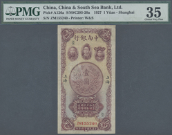 China: China And South Sea Bank 1 Yuan 1927, Shanghai Branch, P.A126a, Very Rare Item In Excellent C - China