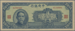 China: Seldom Seen 2500 Yuan 1945 P. 304, Unfolded, Light Dints At Upper Border, 2 Pinholes At Left, - Cina