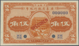 China: 50 Cents Kwangtung 1922 Specimen P. S2408s In Condition: UNC. - Cina