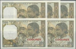 Comoros / Komoren: Set Of 5 CONSECUTIVE Pcs 100 Francs Madagascar & Comores ND P. 3b, All In Conditi - Comore