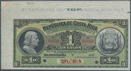 Costa Rica: 1 Colon ND(1905-06) SPECIMEN, P.142s With Hand Stamped Date July 1903 At Upper Part Of T - Costa Rica